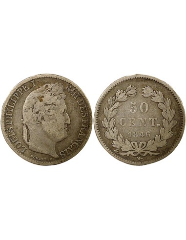 Louis-Philippe Ier 50 centimes Argent 1846 A - Paris