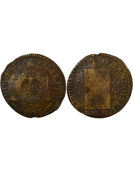 A la Balance 1 sol Métal de Cloche 1793 I Limoges