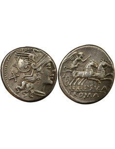 République Romaine Publius Sulla 1 denier Argent 151 Av JC R Rome