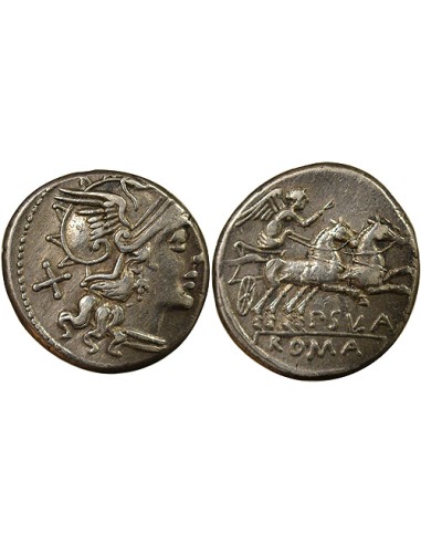 République Romaine Publius Sulla 1 denier Argent 151 Av JC R Rome