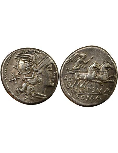 République Romaine Publius Sulla 1 denier Argent 151 Av JC R Rome