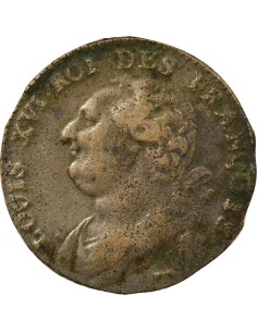 Louis XVI au Faisceau 12 deniers Cuivre 1792 T Nantes 2