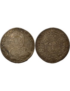 Louis XV au Buste Habillé 1/2 écu Argent 1728 BB Strasbourg