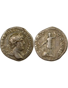 Rome Empire Hadrien Fortuna debout 1 denier Argent 121 R Rome