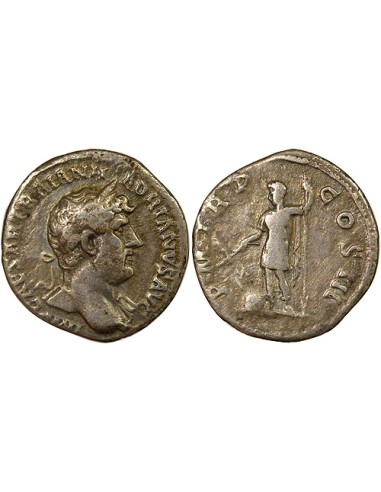 Rome Empire Hadrien Fortuna debout 1 denier Argent 121 R Rome