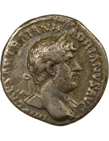 Rome Empire Hadrien Fortuna debout 1 denier Argent 121 R Rome