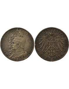 Etats Allemands (Prusse) Guillaume II de Prusse 2 mark Argent 1901 A Berlin
