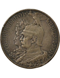 Etats Allemands (Prusse) Guillaume II de Prusse 2 mark Argent 1901 A Berlin 2