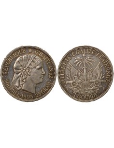 Haïti Liberté Créole 1 gourde Argent 1895 A Paris