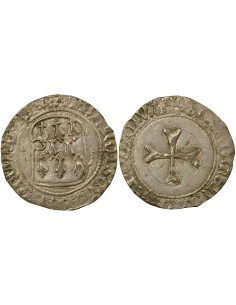 Duché de Bretagne François II de Bretagne A la Targe 1 blanc Billon 1458-1488 9 Rennes