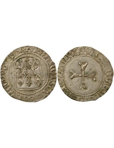 Duché de Bretagne François II de Bretagne A la Targe 1 blanc Billon 1458-1488 9 Rennes