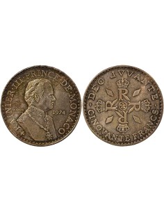 Monaco Rainier III de Monaco 50 francs Argent 1974 Pessac