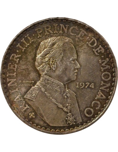 Monaco Rainier III de Monaco 50 francs Argent 1974 Pessac