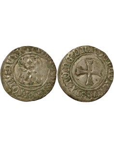 Duché de Bretagne François II de Bretagne A la Targe 1 blanc Billon 1458-1488 9 Rennes