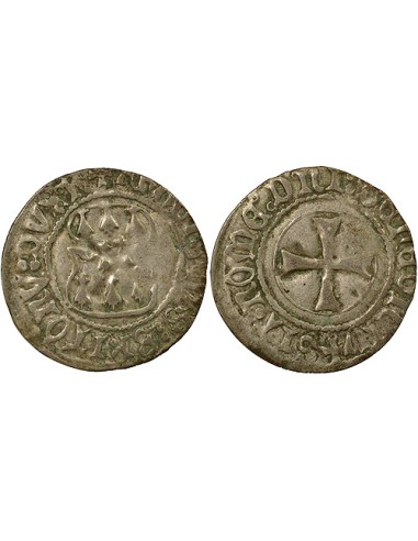 Duché de Bretagne François II de Bretagne A la Targe 1 blanc Billon 1458-1488 9 Rennes
