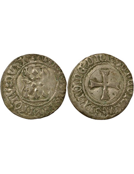 Duché de Bretagne François II de Bretagne A la Targe 1 blanc Billon 1458-1488 9 Rennes