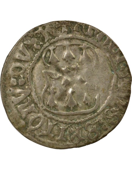Duché de Bretagne François II de Bretagne A la Targe 1 blanc Billon 1458-1488 9 Rennes