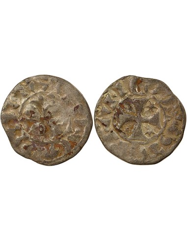 Duché de Bretagne Étienne I de Penthièvre 1 denier Billon 1138-1184 Guingamp