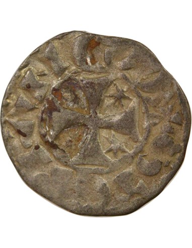 Duché de Bretagne Étienne I de Penthièvre 1 denier Billon 1138-1184 Guingamp