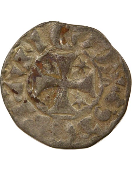 Duché de Bretagne Étienne I de Penthièvre 1 denier Billon 1138-1184 Guingamp