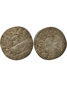 Duché de Bretagne Étienne I de Penthièvre 1 denier Billon 1138-1184 Guingamp