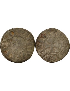 Duché de Bretagne Étienne I de Penthièvre 1 denier Billon 1138-1184 Guingamp