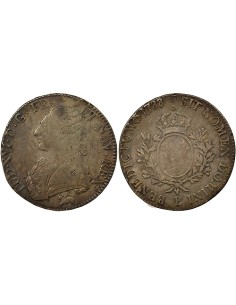 Louis XVI au Buste Habillé 1 ecu Argent 1788/7 B Rouen