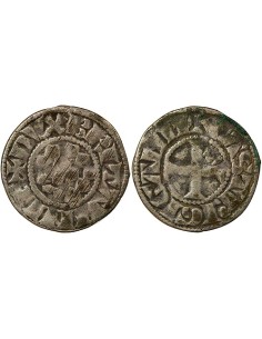Duché de Bretagne 1 denier Billon 1270-1341 Guingamp