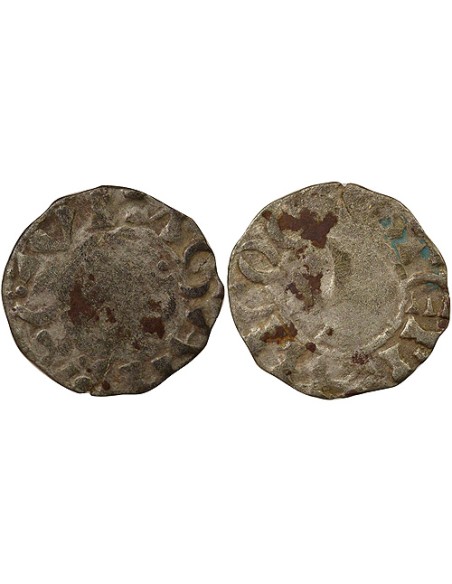 Duché de Bretagne Étienne I de Penthièvre 1 denier Billon 1138-1184 Guingamp