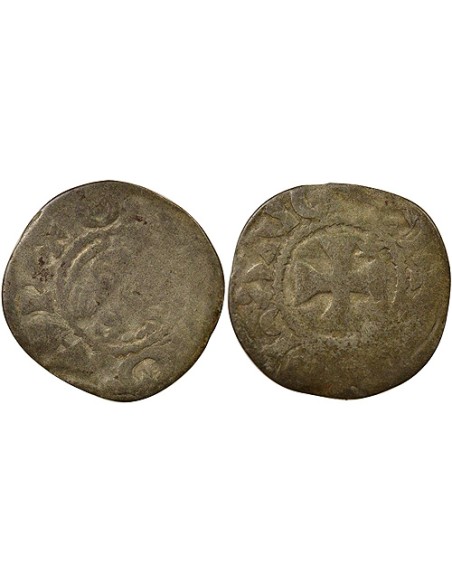 Duché de Bretagne Étienne I de Penthièvre 1 denier Billon 1138-1184 Guingamp