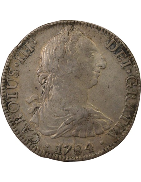 Mexique Charles III d'Espagne 8 reales Argent 1784 Mo Mexico City