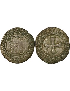 Duché de Bretagne François II de Bretagne A la Targe 1 blanc Billon 1458-1488 9 Rennes