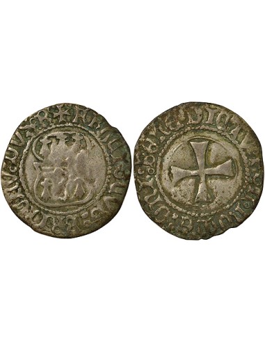 Duché de Bretagne François II de Bretagne A la Targe 1 blanc Billon 1458-1488 9 Rennes