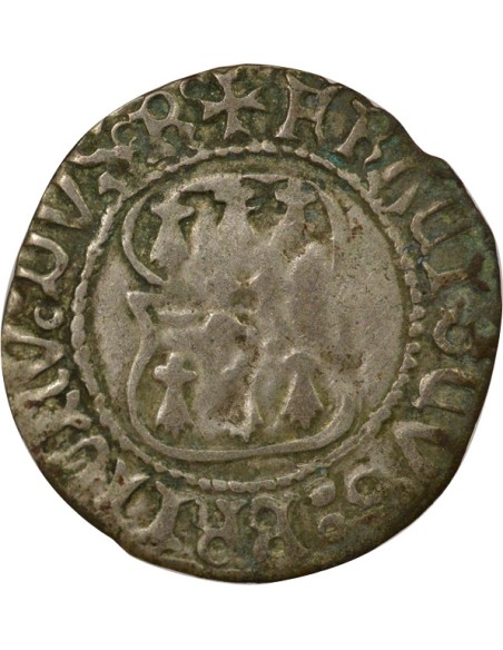 Duché de Bretagne François II de Bretagne A la Targe 1 blanc Billon 1458-1488 9 Rennes