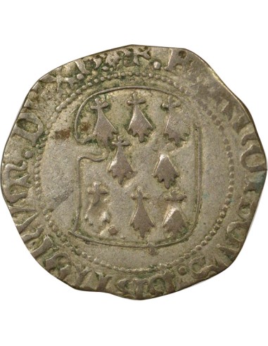 Duché de Bretagne François II de Bretagne A la Targe 1 blanc Billon 1458-1488 9 Rennes