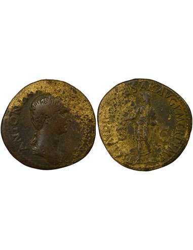 Rome Empire Antonia l'Ainée Restitution de Claude 1 dupondius Cuivre 37-41 R Rome