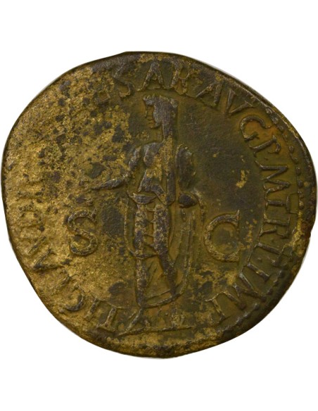 Rome Empire Antonia l'Ainée Restitution de Claude 1 dupondius Cuivre 37-41 R Rome