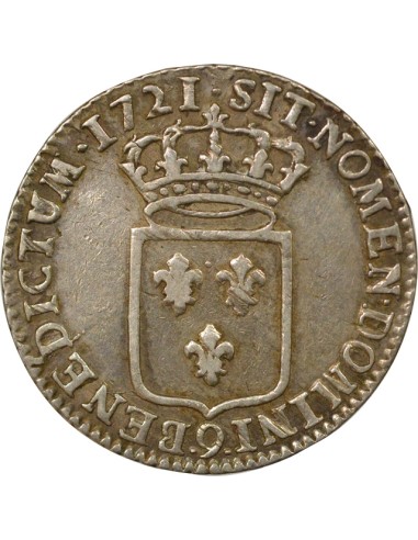 Louis XV 1/3 ecu Argent 1721 9 Rennes