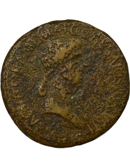 Rome Empire Agrippine l'Ainée Carpentum 1 sesterce Laiton 37-41 R Rome