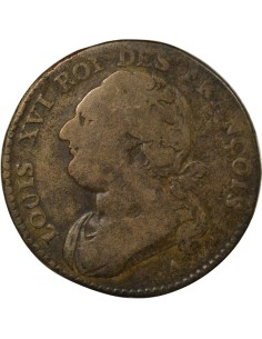 Louis XVI au Faisceau 12 deniers Cuivre 1791 A - Paris 2