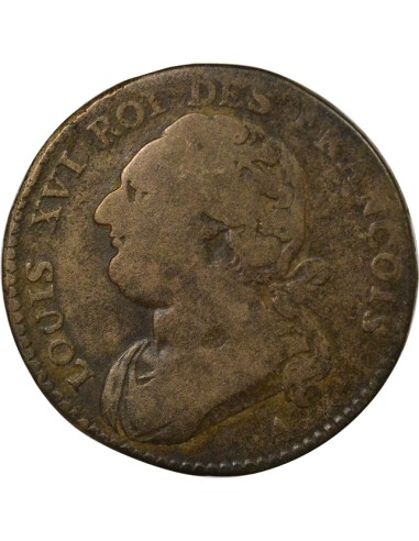 Louis XVI au Faisceau 12 deniers Cuivre 1791 A - Paris