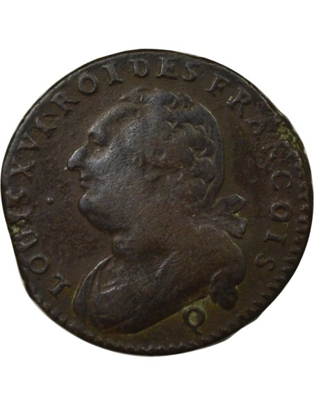 Louis XVI au Faisceau 12 deniers Cuivre 1792 Q Perpignan