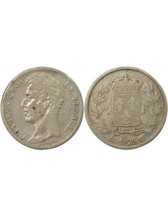 Charles X 2 francs Argent 1829 H La Rochelle