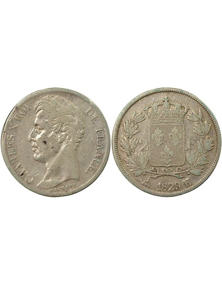 Charles X 2 francs Argent 1829 H La Rochelle