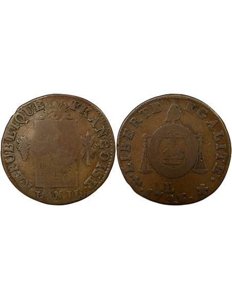 A la Balance 1 sol Métal de Cloche 1793 L Bayonne