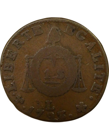 A la Balance 1 sol Métal de Cloche 1793 L Bayonne