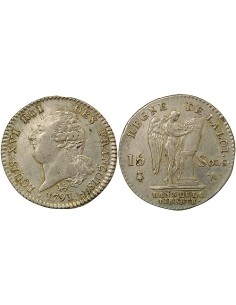 Louis XVI au Génie 15 sols Argent 1791 A - Paris