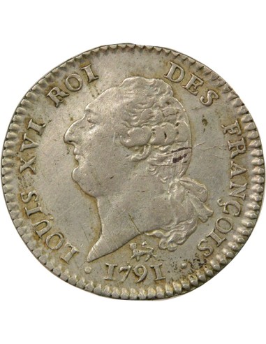 Louis XVI au Génie 15 sols Argent 1791 A - Paris