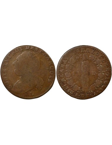 Louis XVI au Faisceau 12 deniers Cuivre 1793 L Bayonne