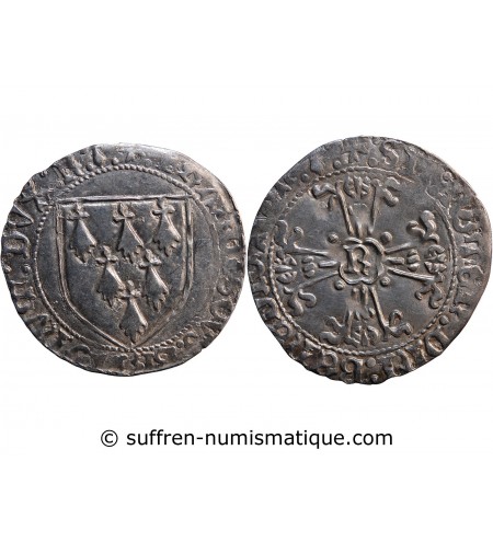 DUCHE DE BRETAGNE, FRANCOIS II - GROS A L'ECU RENNES